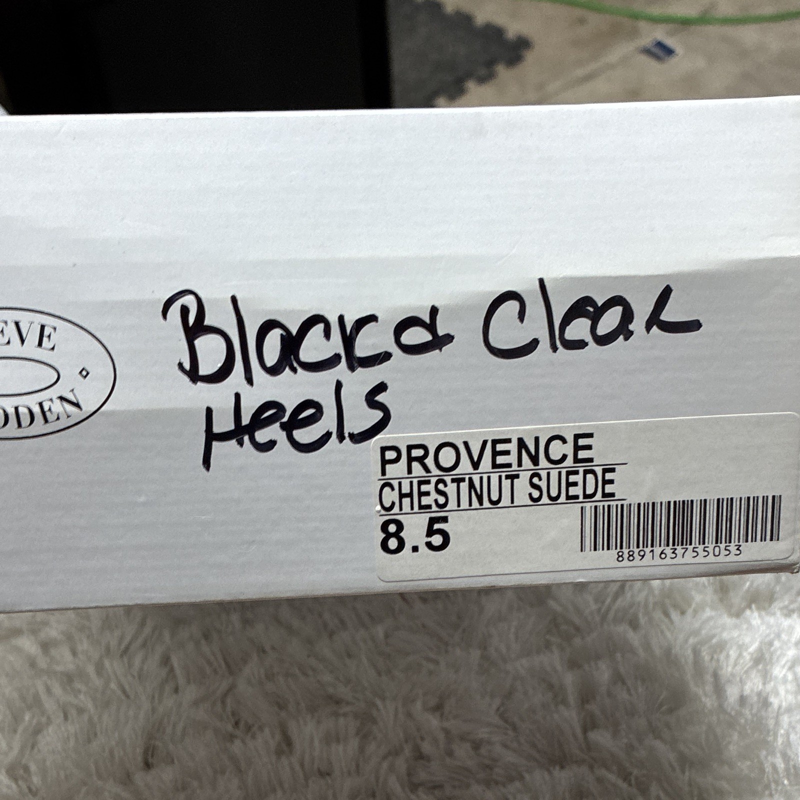 BCBGeneration Women’s US 8.5 Black/Clear D’Orsay Pointed Toe Stiletto Heels