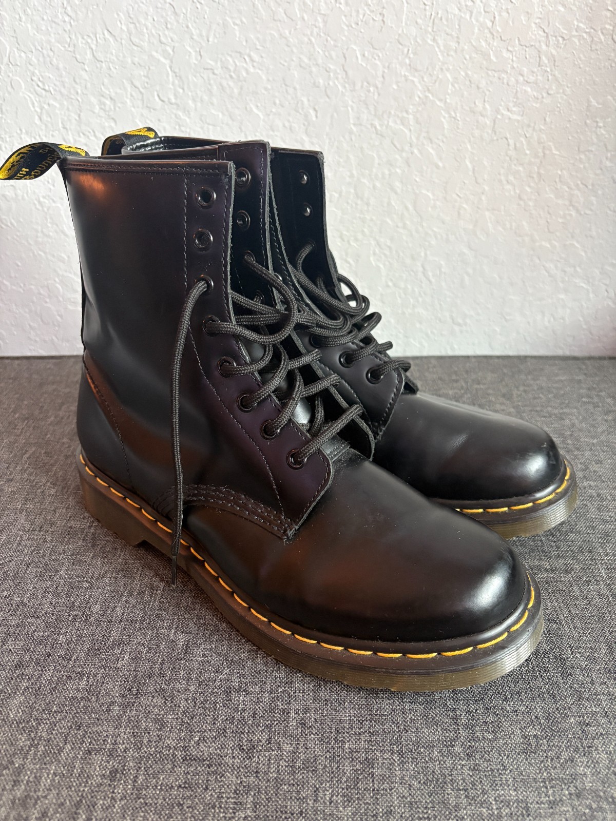 Dr. Martens 1460 Women’s Original Smooth Leather Lace Up Boots – Black, Size 10