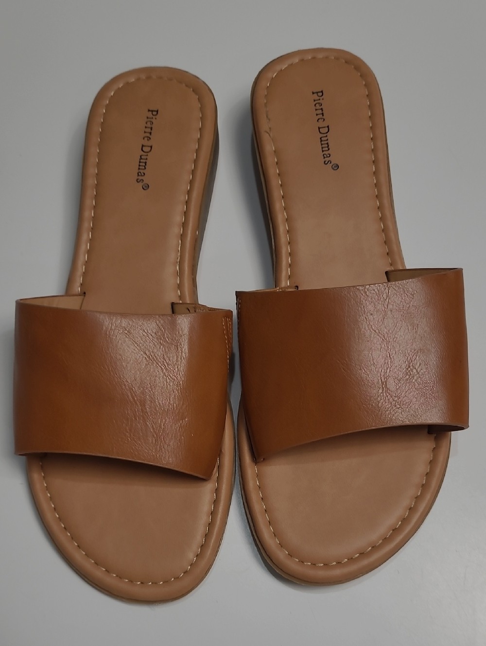 Pierre Dumas Brown Slide Mules for Women – Size 11
