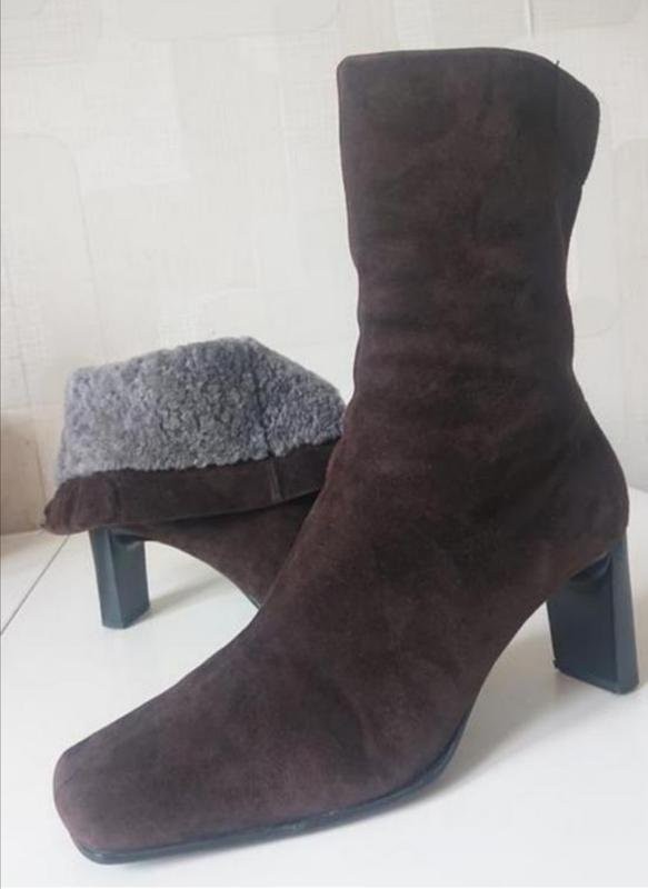 women peter kaiser boots brown suede 37.5