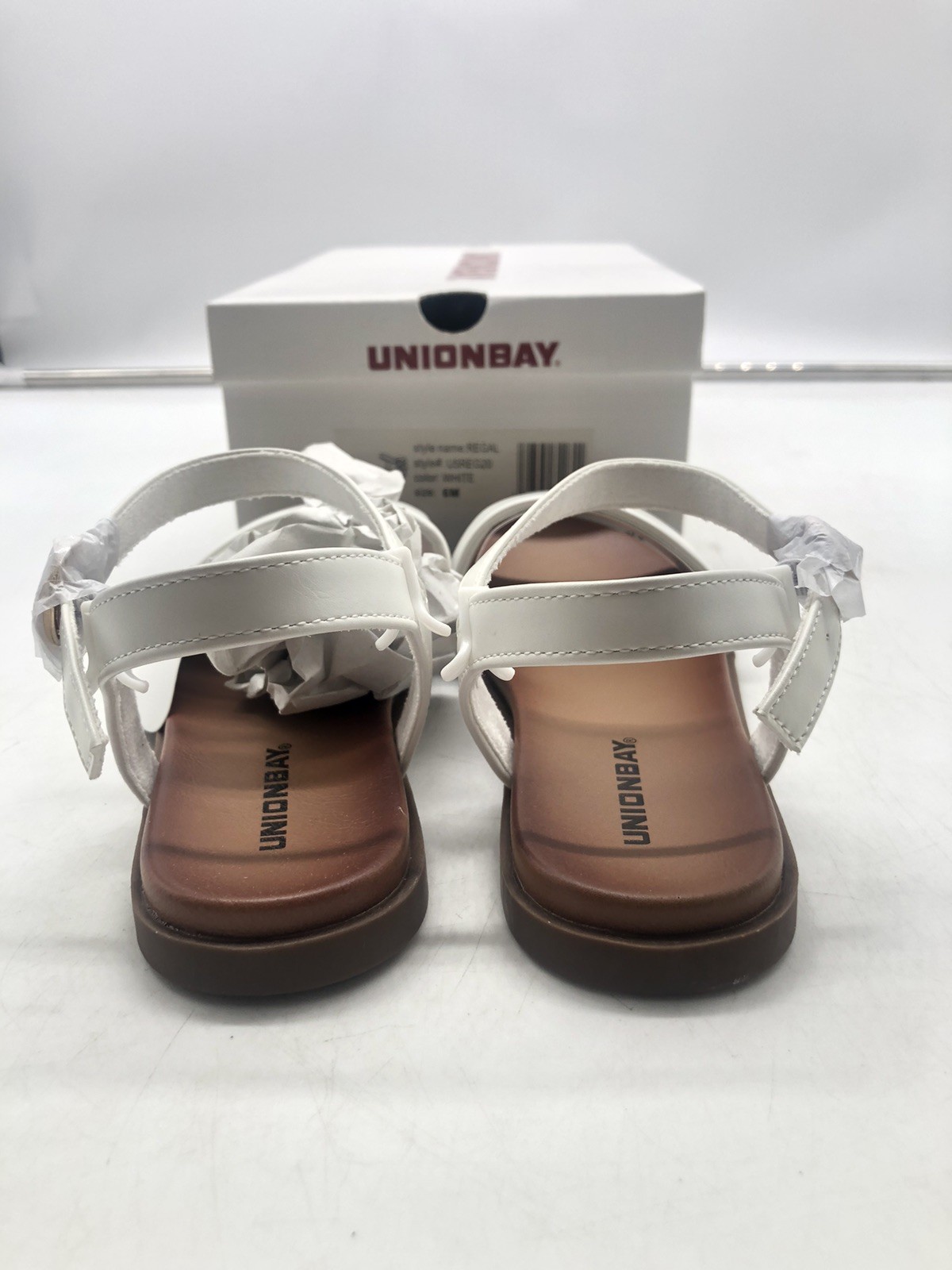Unionbay Women’s Regal White Sandals Size 6 M New in Box U5REG20 *