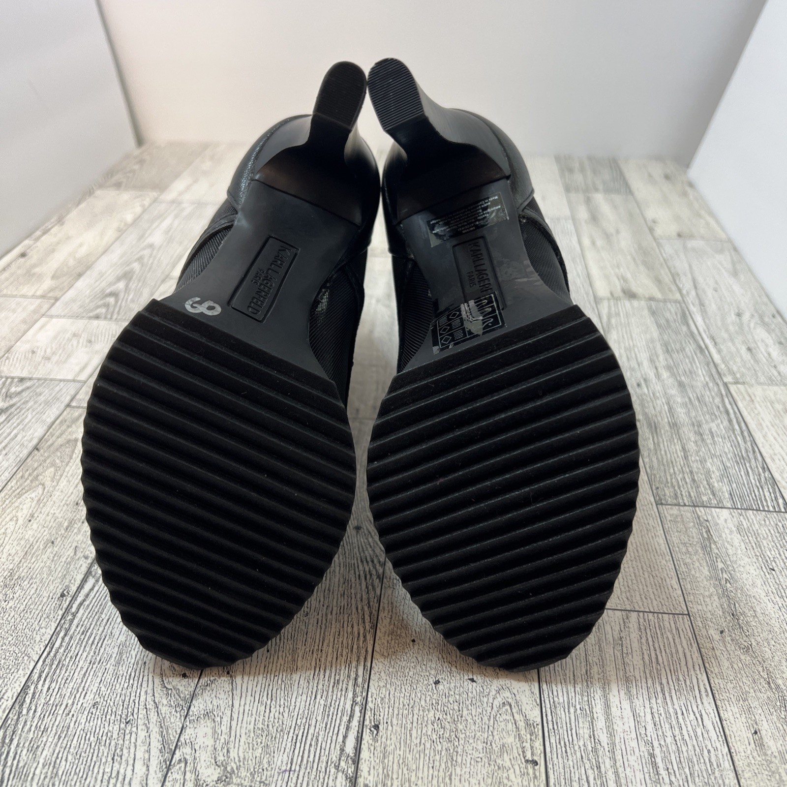 Karl Lagerfeld Paris Blayze Lug Sole Booties – Black, sz 5M NIB