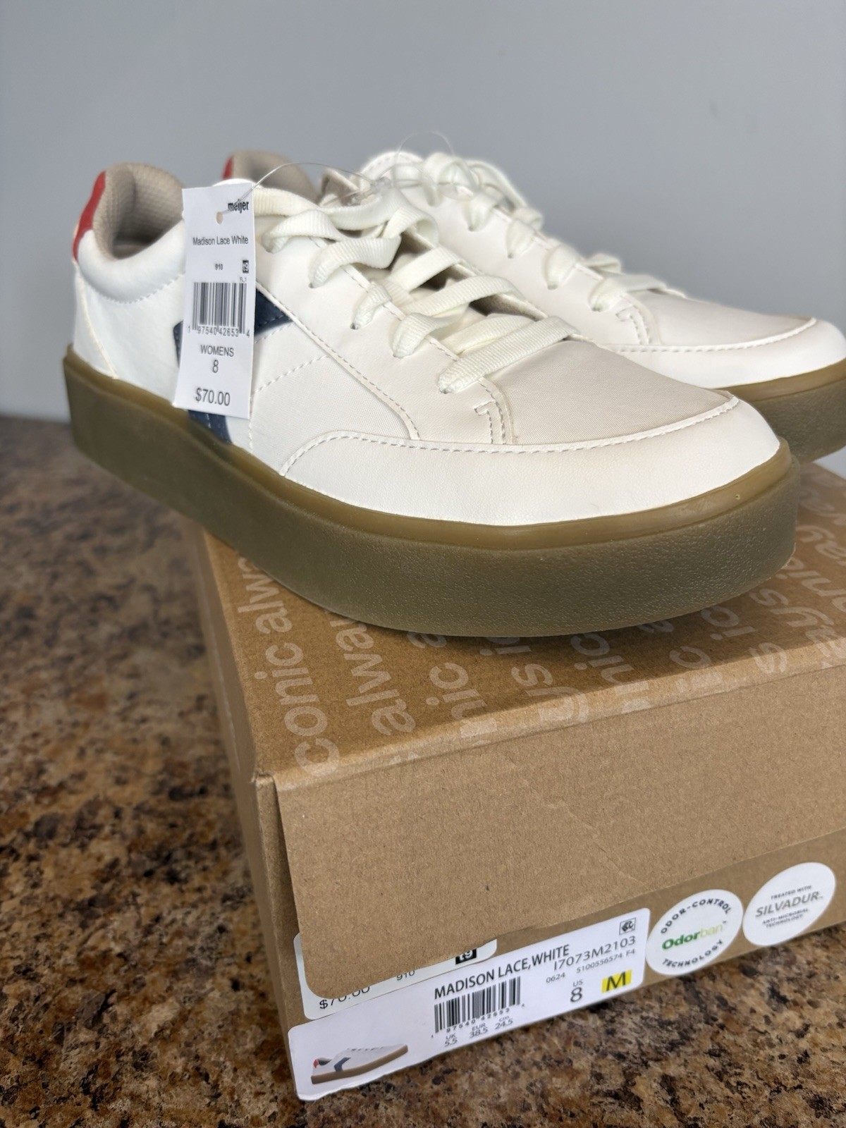Dr. Scholl’s Women’s Size 8 M Madison Lace Up Sneaker White New In Box. Shoes