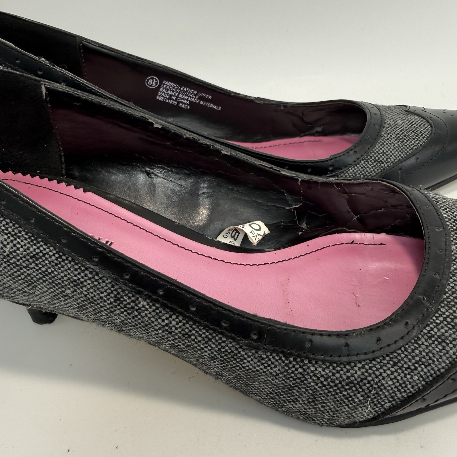 Isaac Mizrahi For Target Women’s Kitten Heels Size 8.5 Fabric/Leather Cap Toe