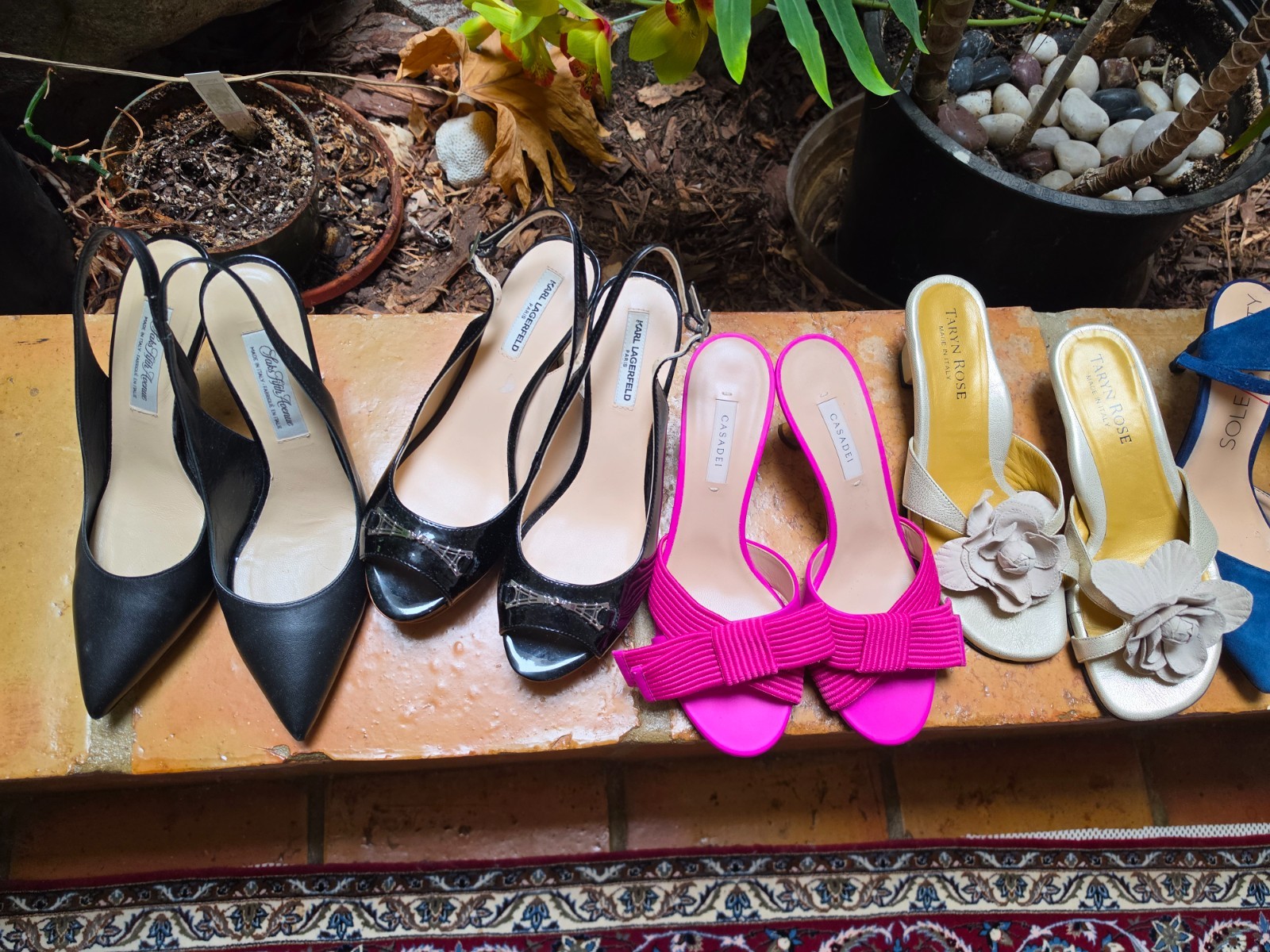LOT of 6 pair of Women’s Shoes Sz 8 Karl Lagerfeld Paris, Saks Fifth Avenue, etc