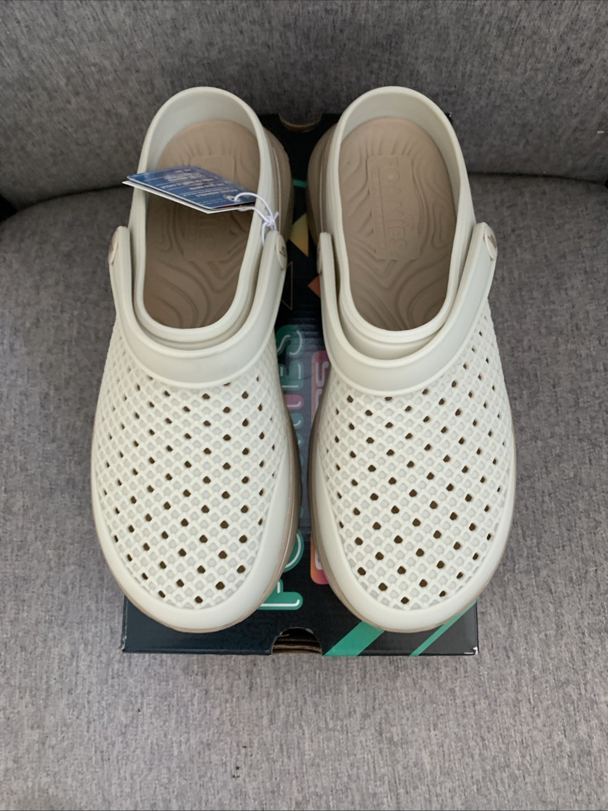 Pick Size – Skechers 111482 Women’s Taupe Foamies Arch Fit Slip On Clogs