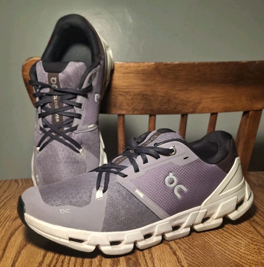 On Cloud Cloudflyer 4 Womens 11 Shark Pearl Purple Running Shoes Heel Wear