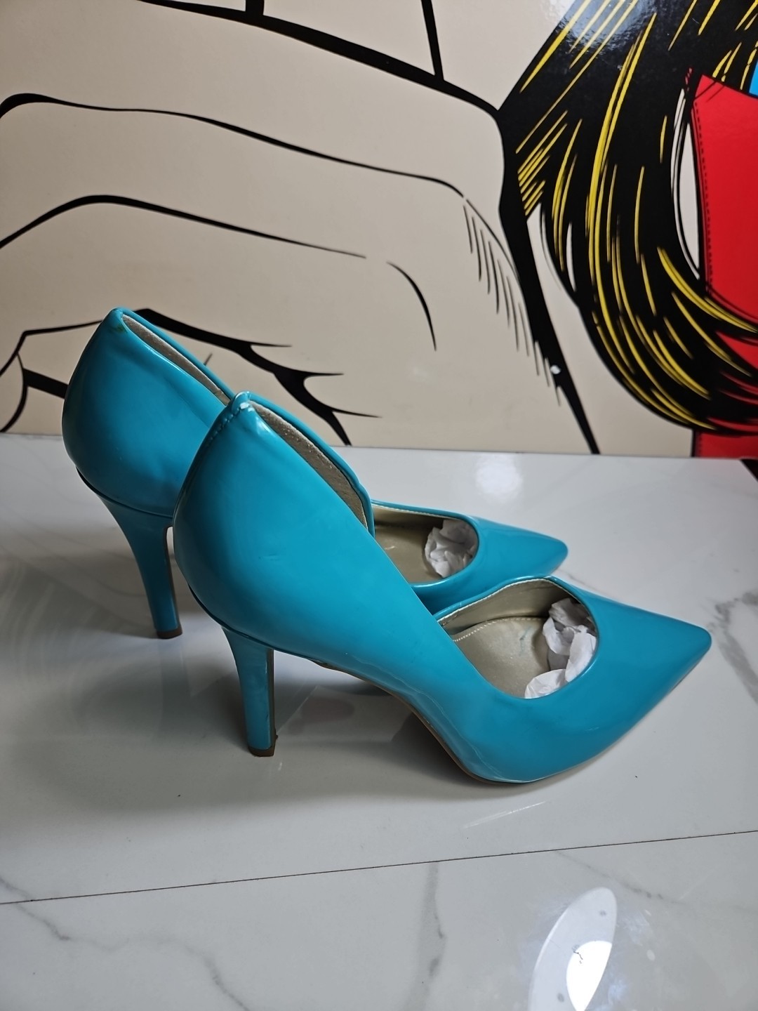 Ana A New Approach Blue 4″ Heels Slip-On Pointed Toe Shoes 8.5M