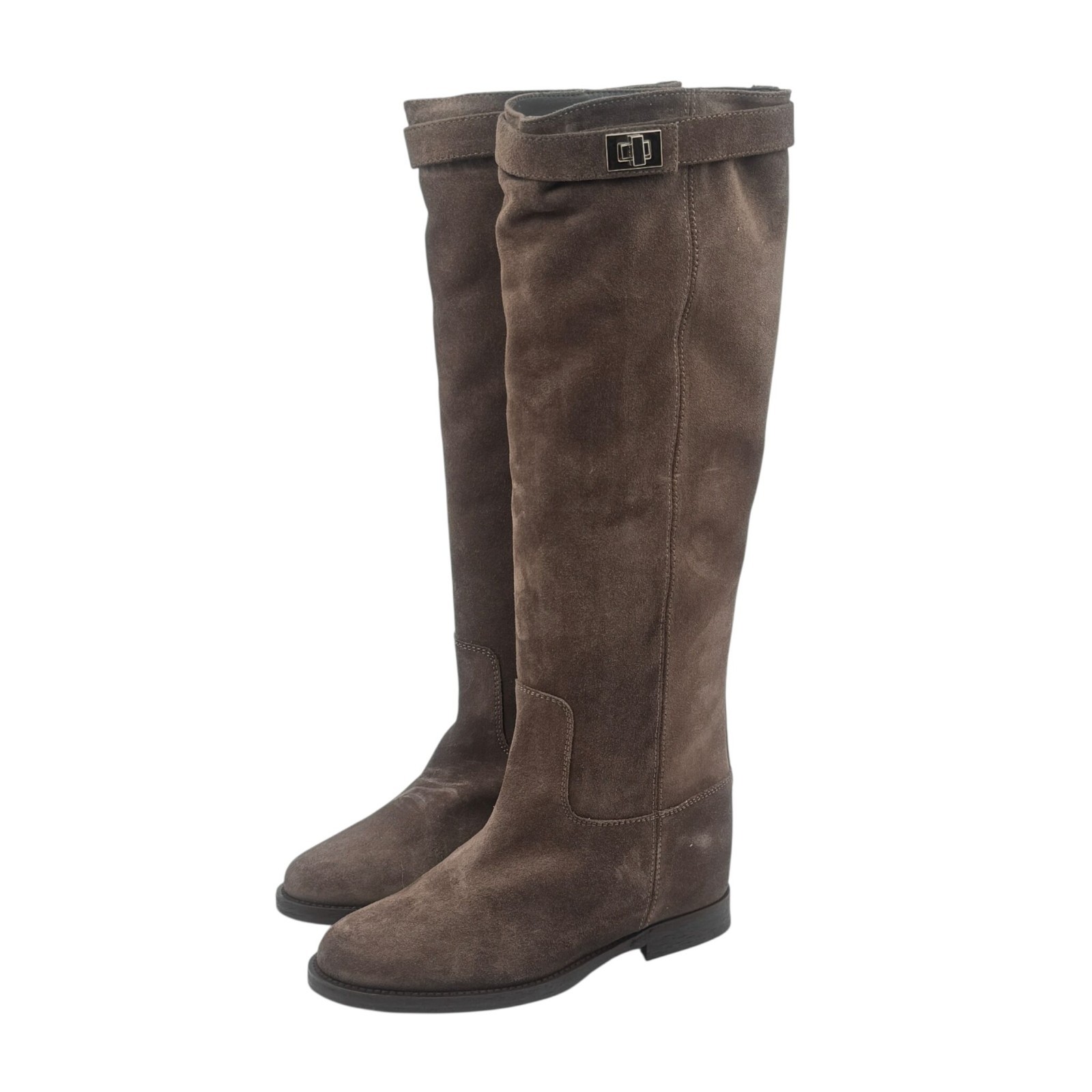 Via Roma 15 Velour Cuba Boots with Removable Strap art. 3807
