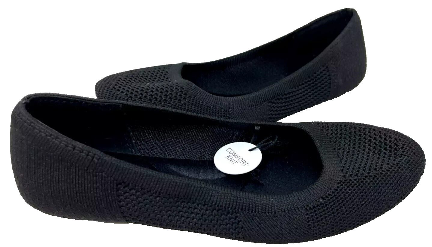 Sonoma Women’s Goods For Life Sesame Slip On Ballet Flats Black Size:9.5 150KO