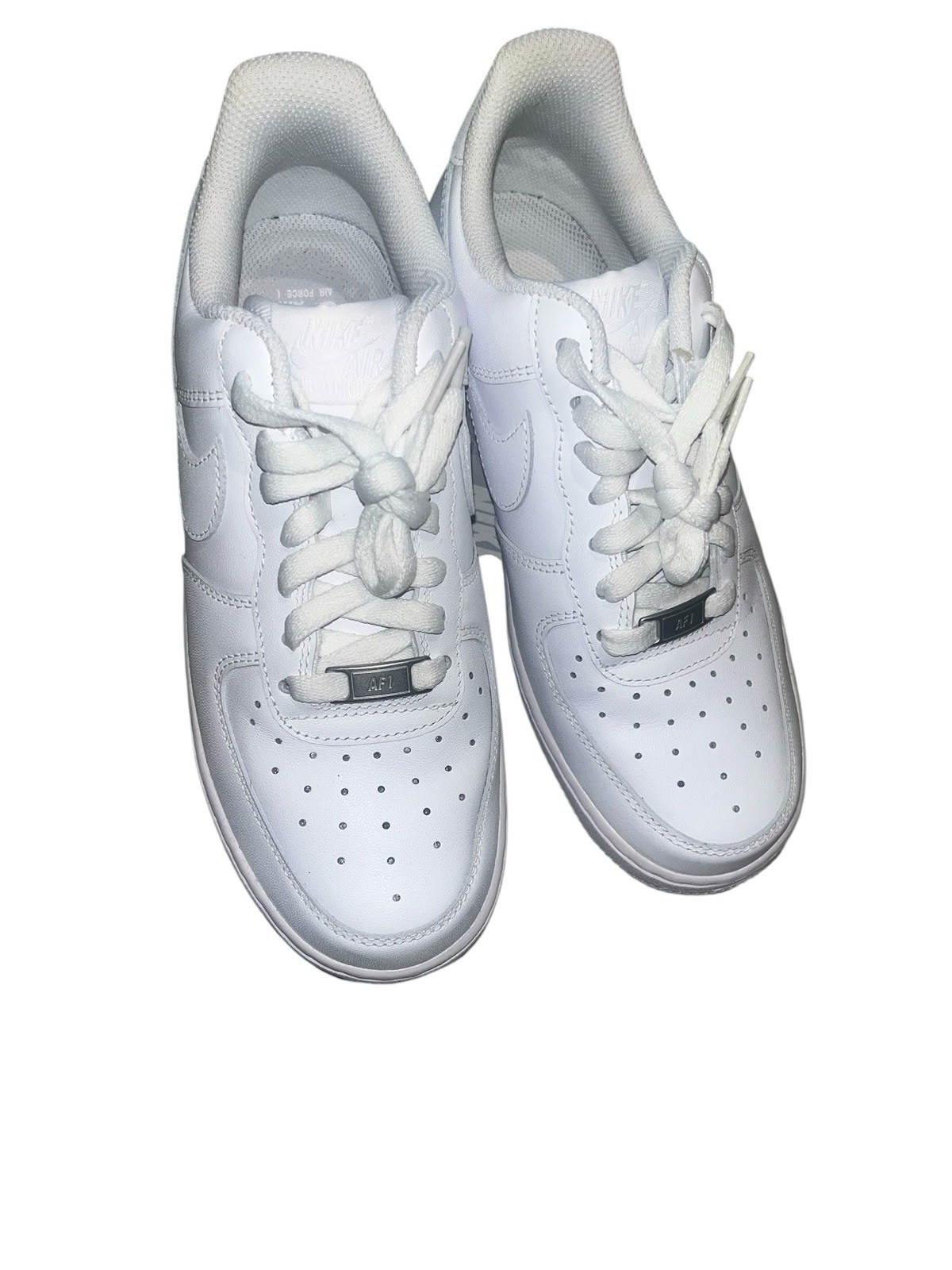 Nike Air Force 1 ’07 Women’s Low Top Triple White Leather Sneakers DD8959-100
