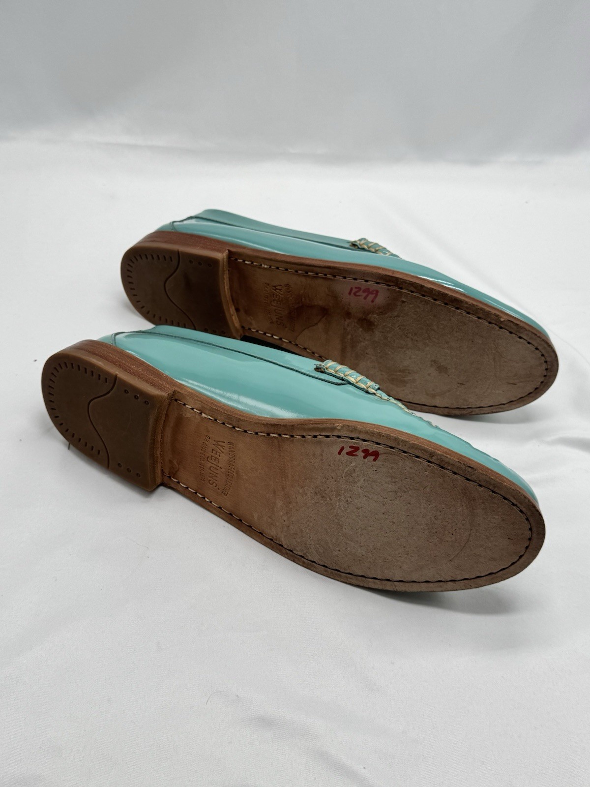 Weejuns GH Bass Penny Loafers Sz 10 Teal Old Money Casual Office Preppy Resort
