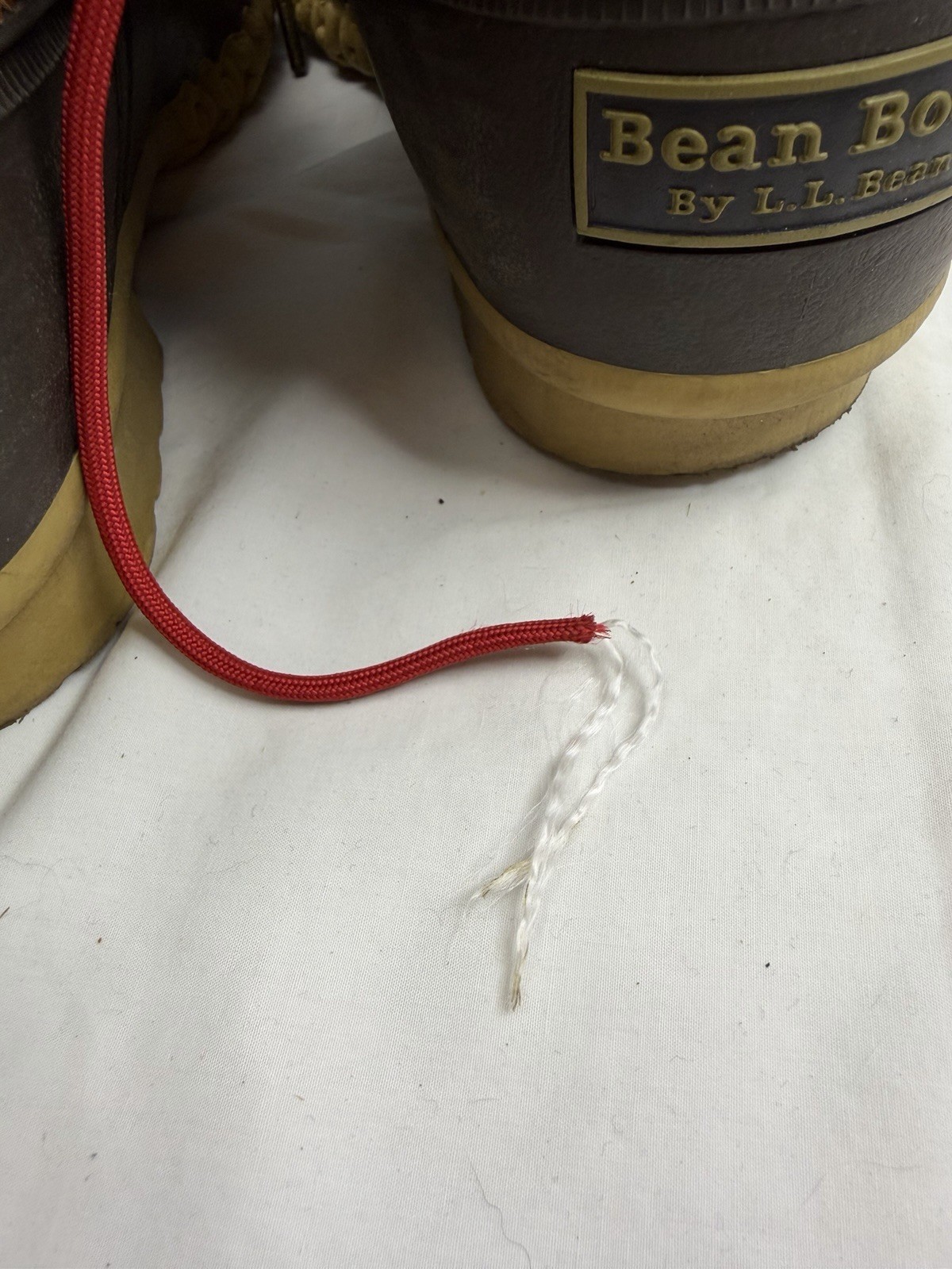 L.L.Bean Bean Boots Shearling Lined Brown Leather Duck Boots Made In Maine