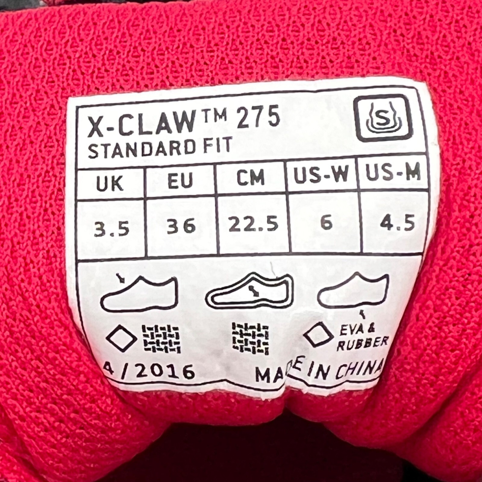 Inov-8 X-Claw 275 Power Flow Trail Running Shoes Womens Size 6 Standard Fit