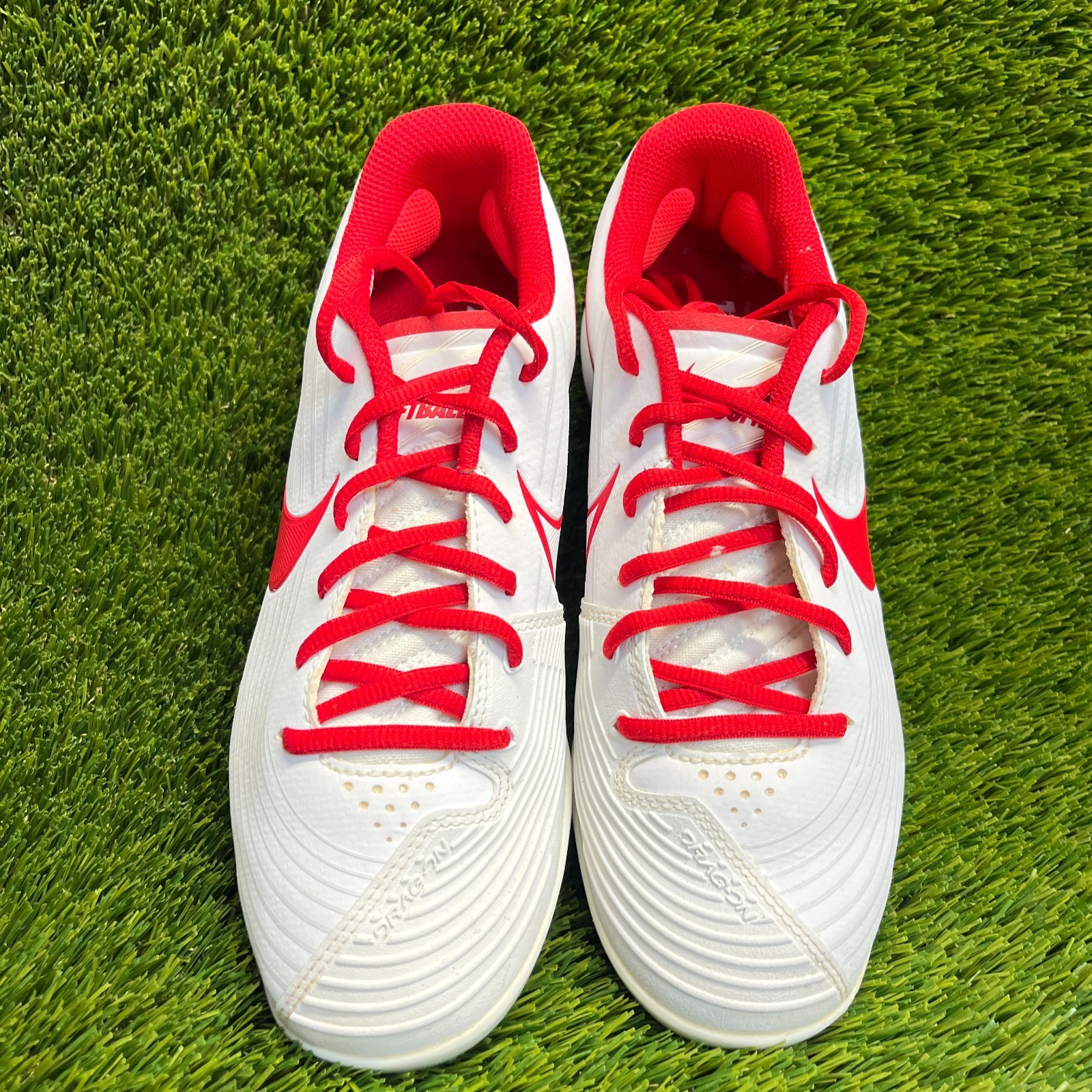 Nike Lunar Hyperdiamond 3 Pro Womens Size 8.5 White Red Running Softball Cleats