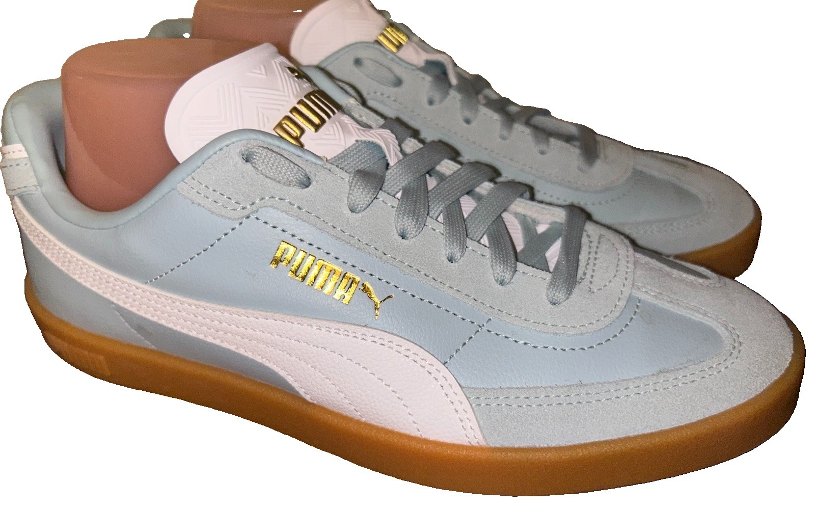NWOB PUMA Blue/White/Gold Tennis Shoes SZ 9.5 Women