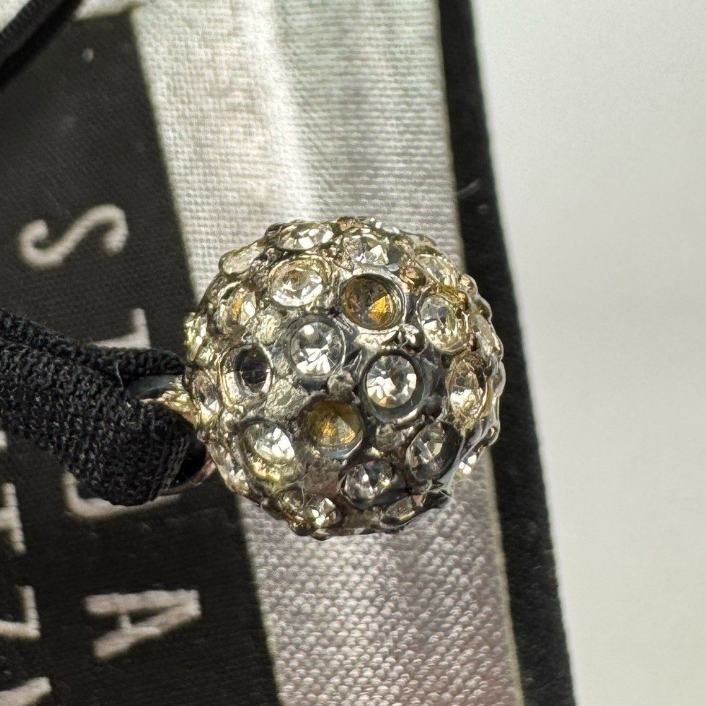 Stuart Weitzman Jezebella Women’s Black Rhinestone Ball Tie Formal Shoe Size 7.5