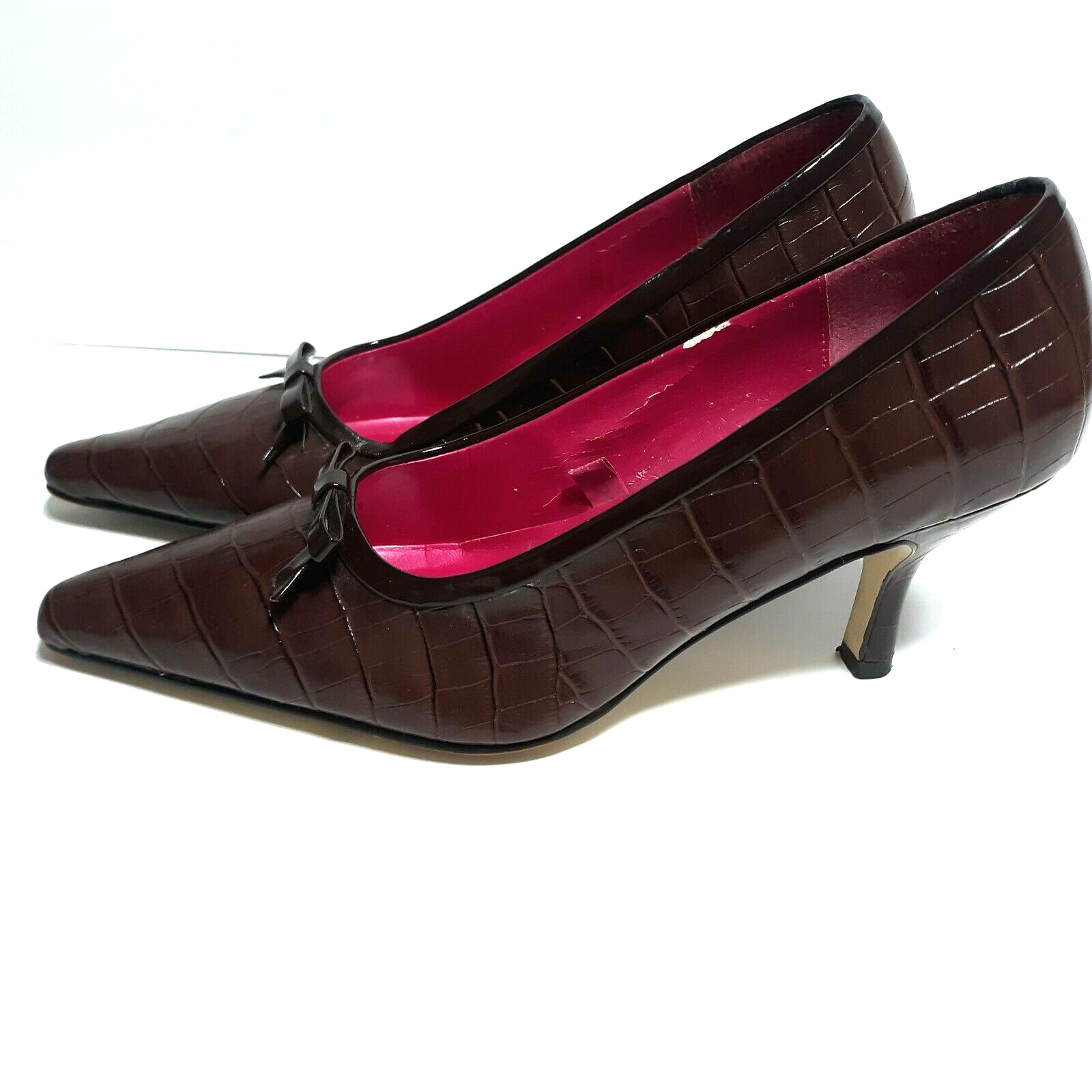 Women’s Isaac Mizrahi For Target Crocodile Skin Print Tall Heels Size 7 shoes