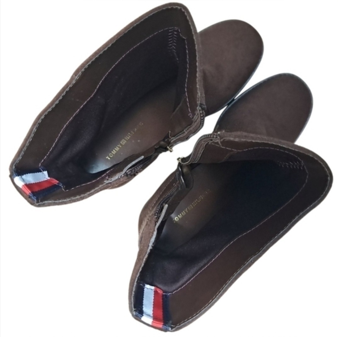 Tommy Hilfiger Owen 2 Brown Synthetic Ankle Boots Zip Buckle US 10 M