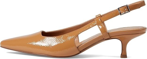 Kenneth Cole Womens Martha Heels – Camel Patent – Size 7.5 MED *NEW IN BOX*