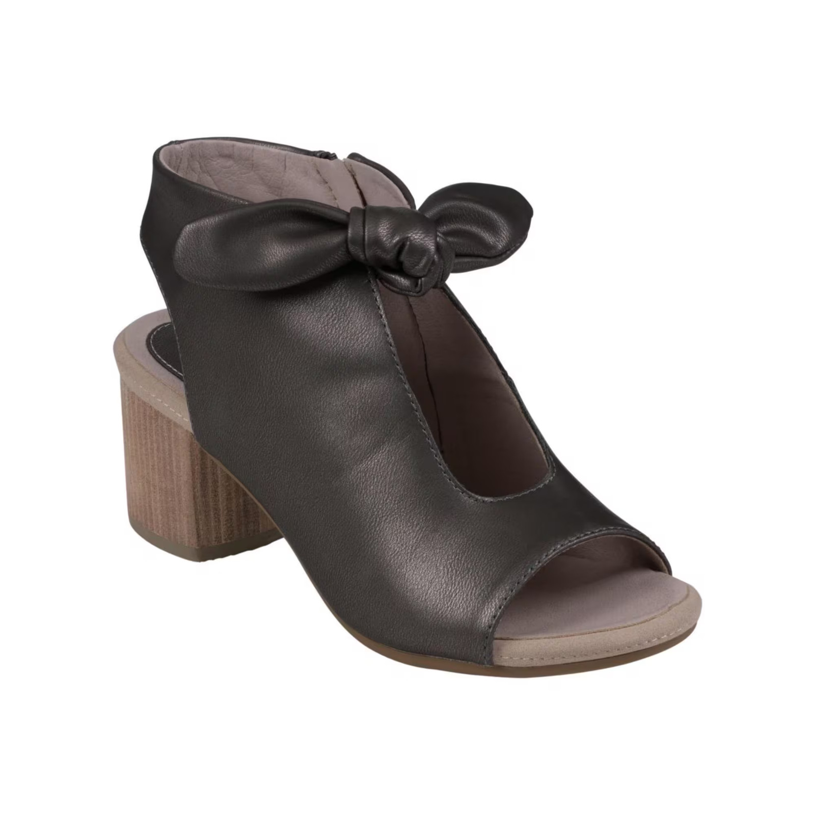Women’s GC Shoes Kimora Knot Detail Block Heel Dress Sandals Pewter