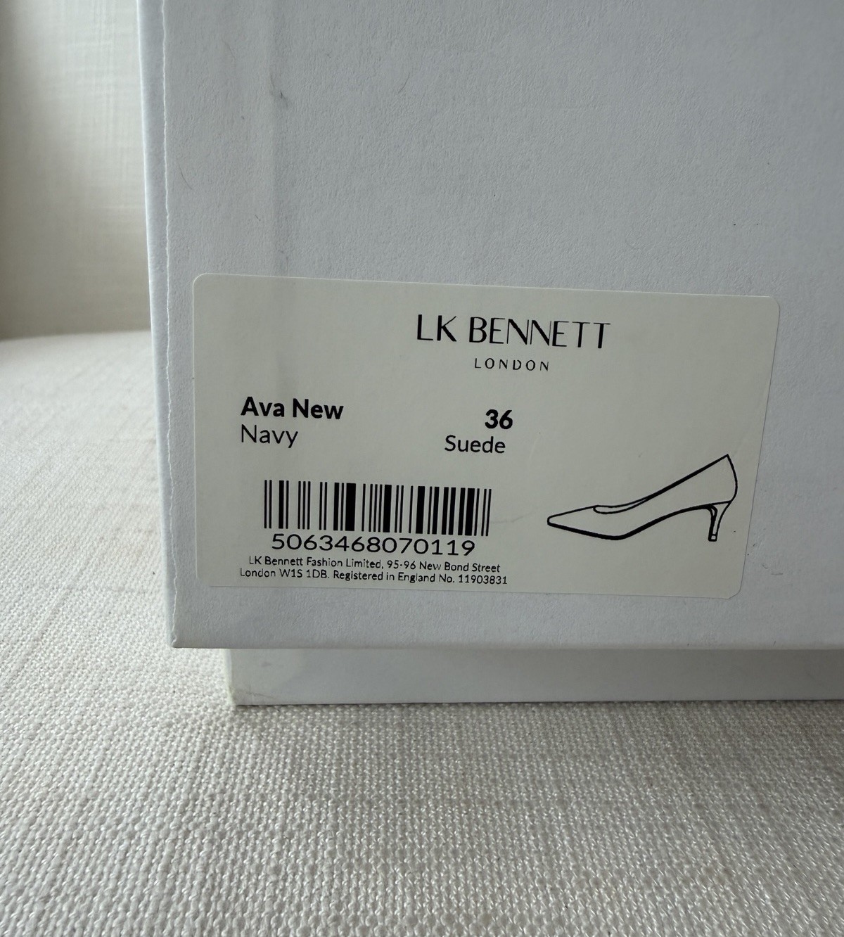 L K Bennett Ava Navy Suede Leather Heels Shoes Size 36 NEW WITH BOX