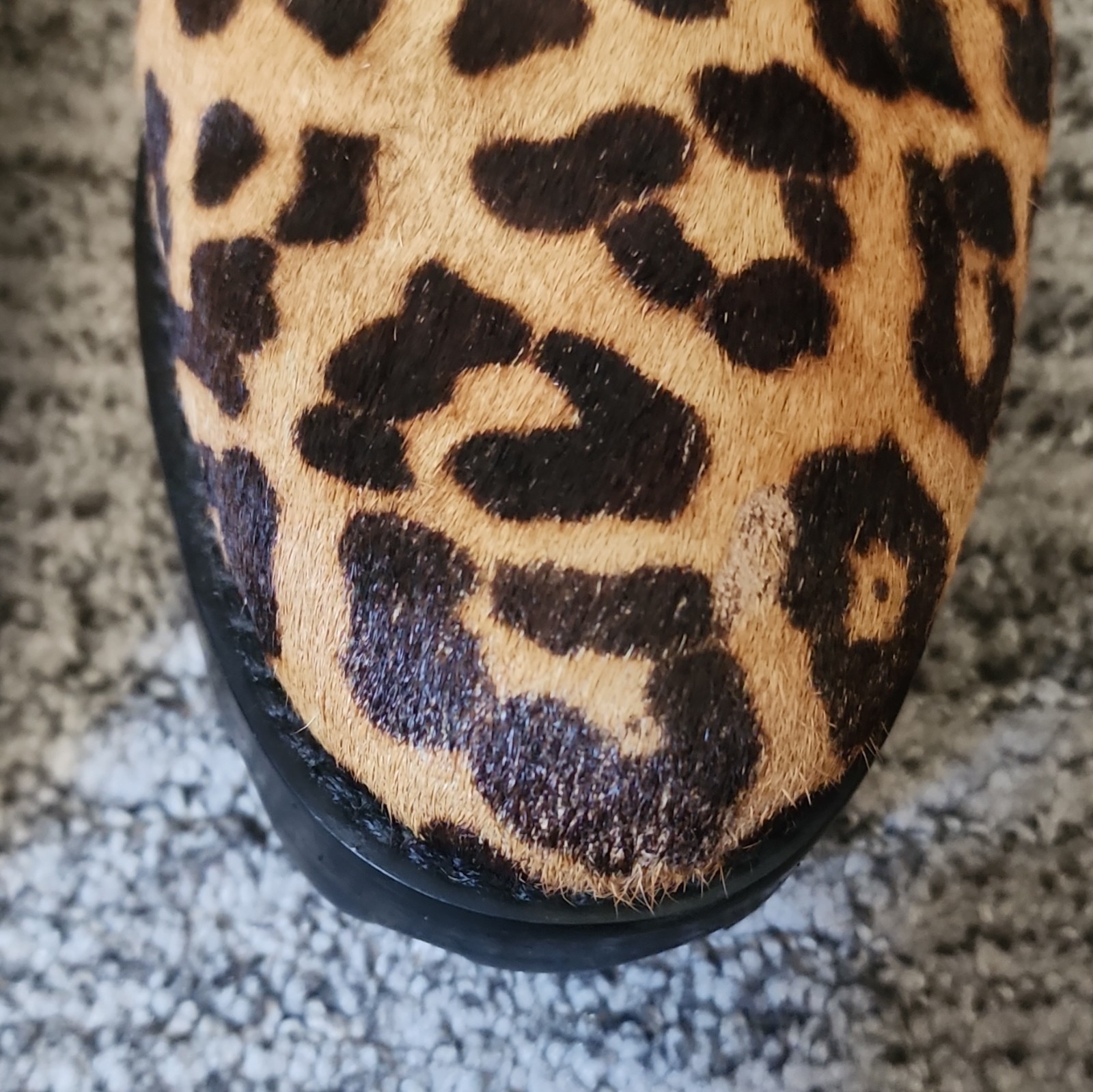 Michael Kors Animal Print Lace-Up Ankle Combat Boots Zipper Lug Sole 7.5M
