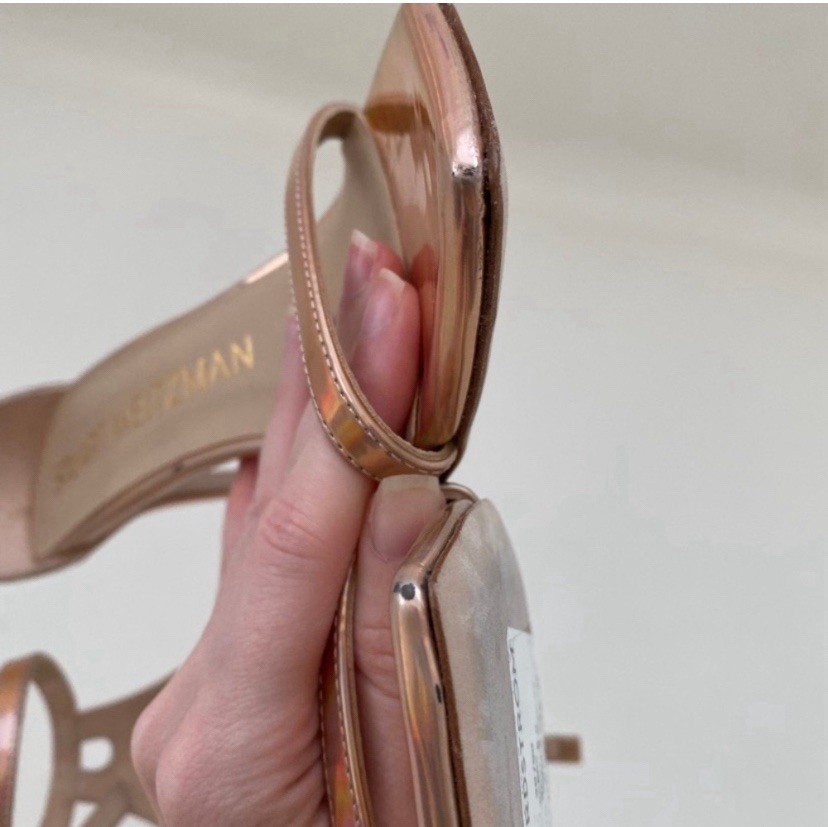 Stuart Weitzman Nudistcurve Hologram Heels