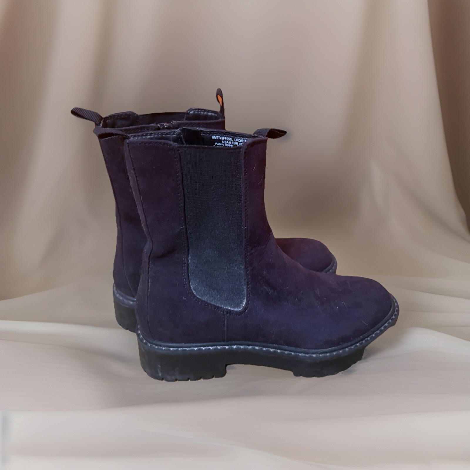 Women’s Purple Chelsea Ankle Boots US 8 EU 39.5 Slip On Elastic Gore WMT43FF001L
