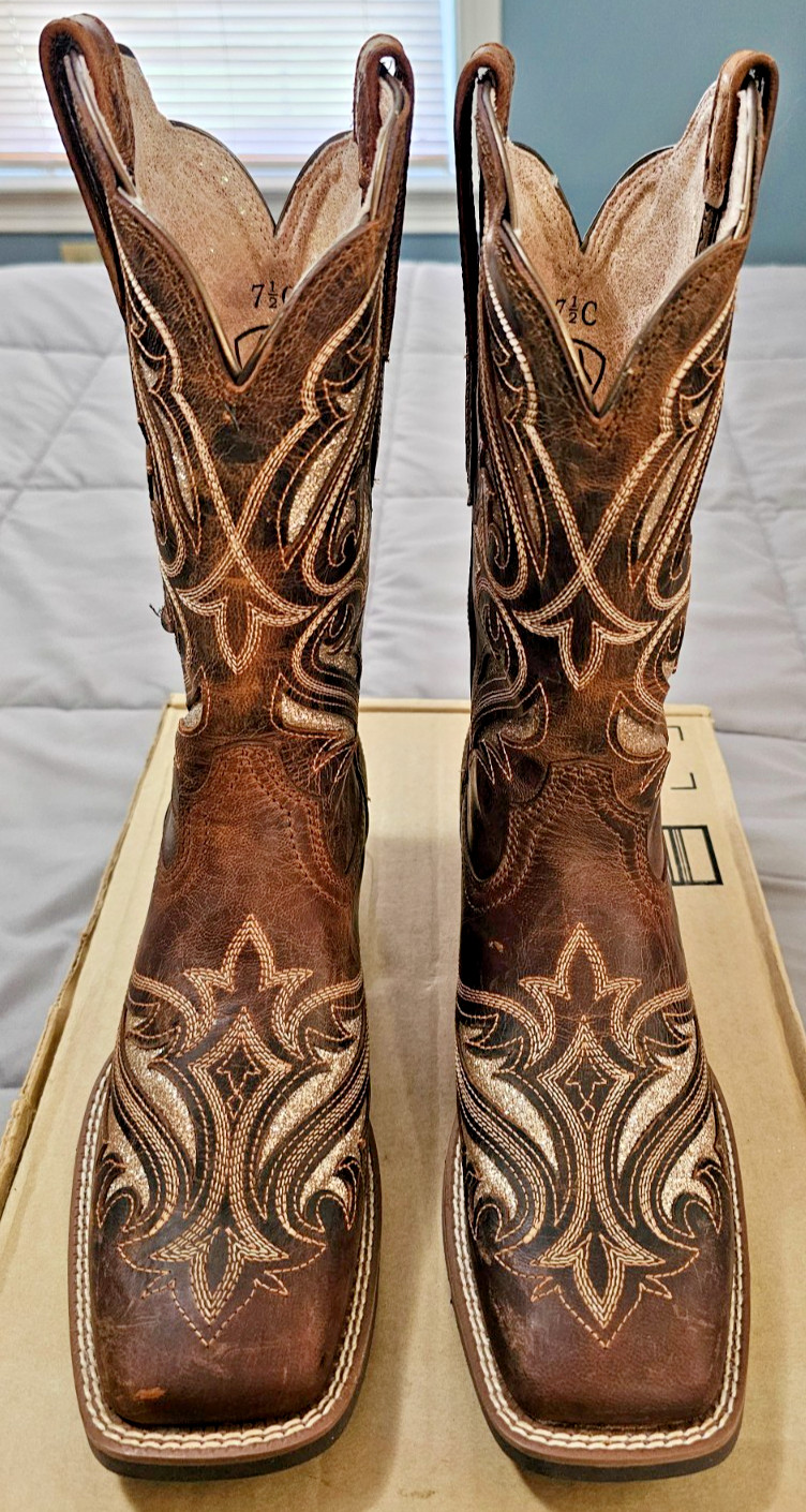 Ariat® (Women’s 7.5 WIDE) Round Up Bliss™ Western Boot, Sassy Brown – $220