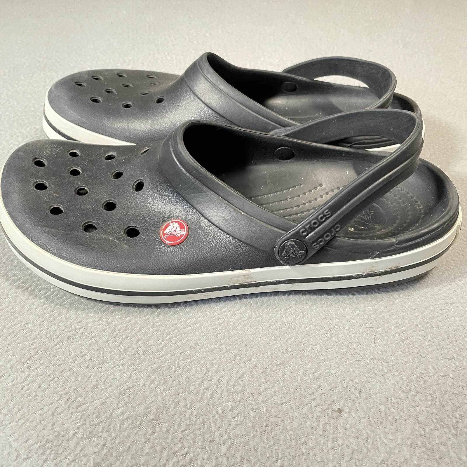 Crocs Size 9M 11W Sandals Crocband Clog Black Shoes Beach Outdoor Unisex