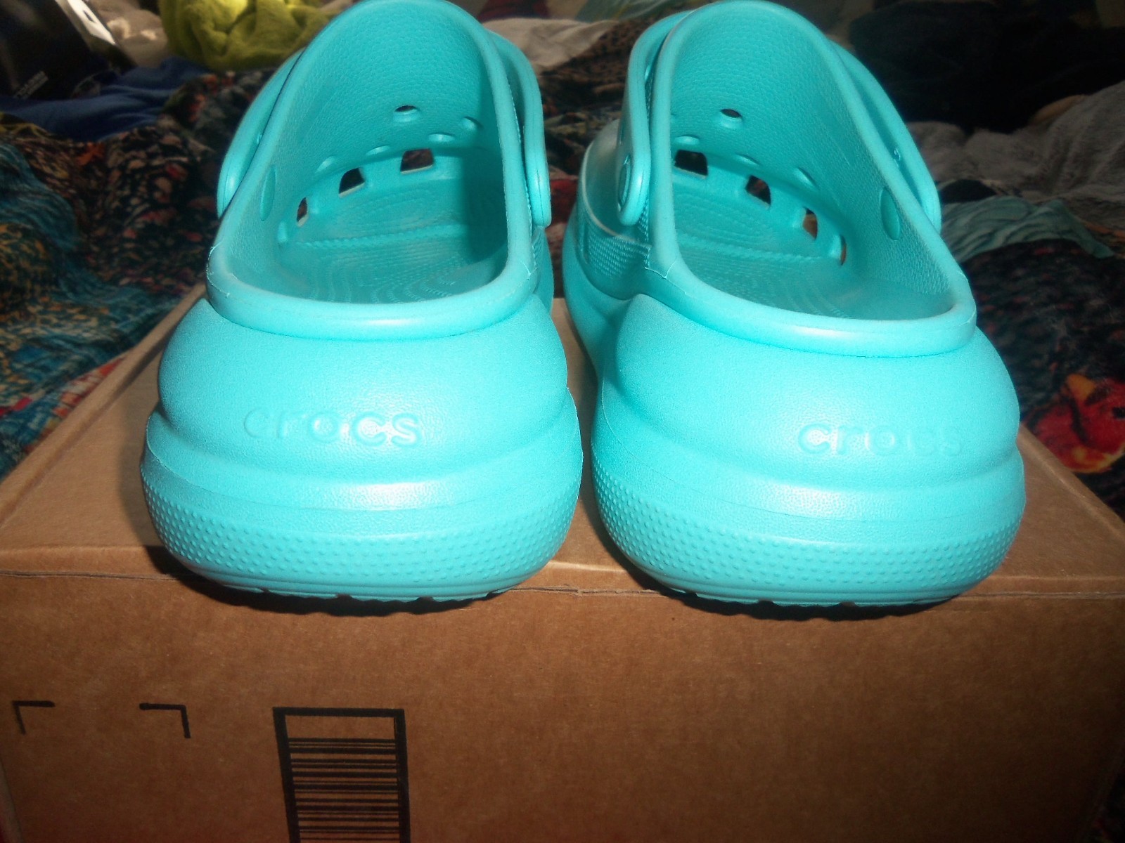 Crocs Blue Classic Crush Clogs Wedge Platform Mules Sandals Size W 10 – M 8