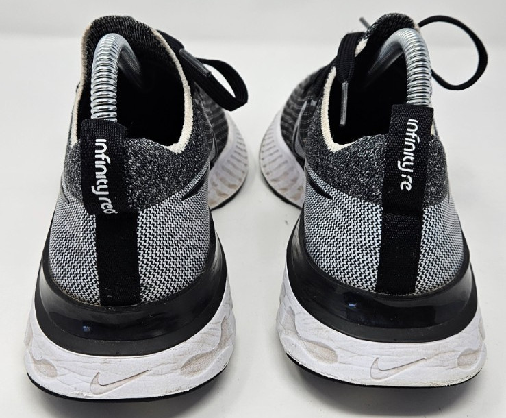 Nike React Infinity Run Flyknit 3 Black Grey Athletic Running Shoes Women’s Sz 8