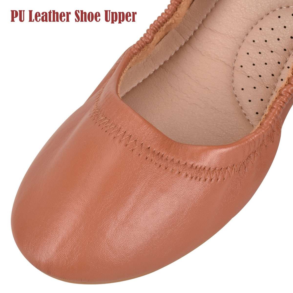 Women Ballet Flat Round Toe Slip On Comfortable Casual Travel Work Walking Shoes