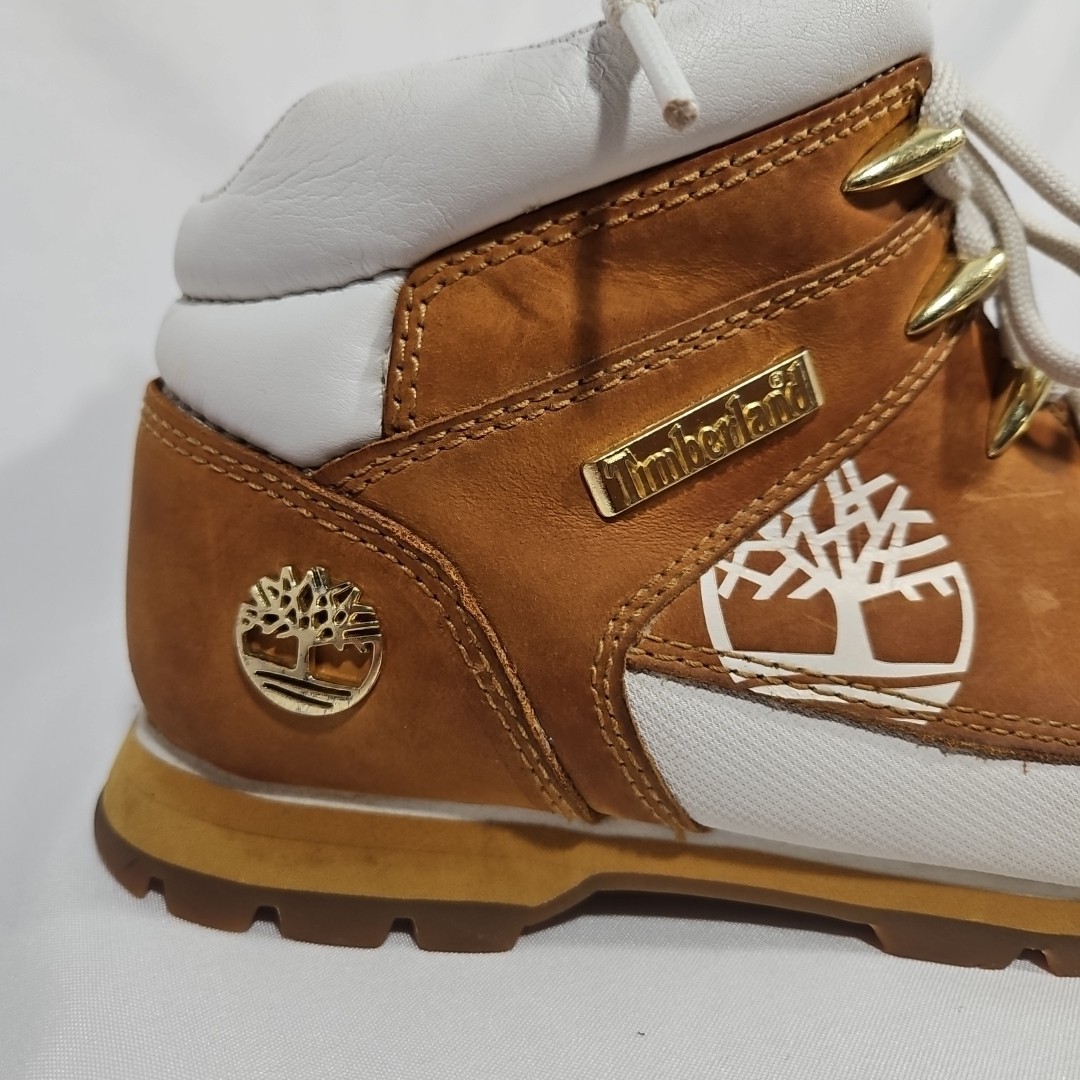 Timberland Euro Sprint Hiker Tan Hiking Boots Women 9 Gold Wheat logo 16642
