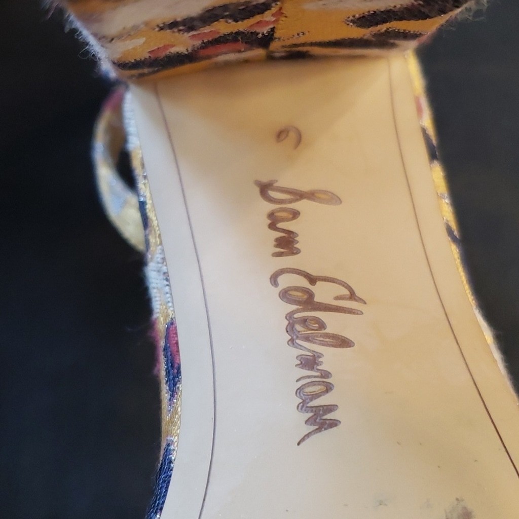 Sam Edelman Yaro baroque fabric heeled sandal
