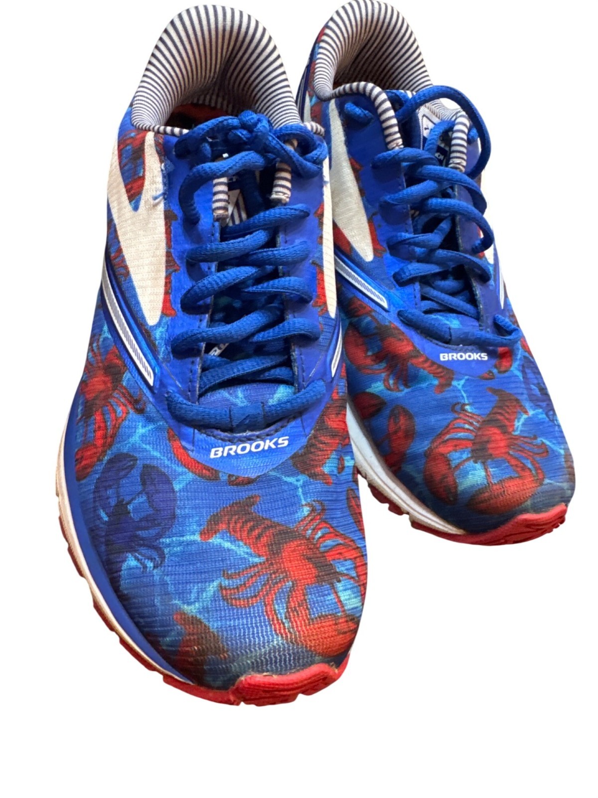 Brooks Launch 4 Boston 2017 wms blue white running sneakers sz8B SKU 10-506