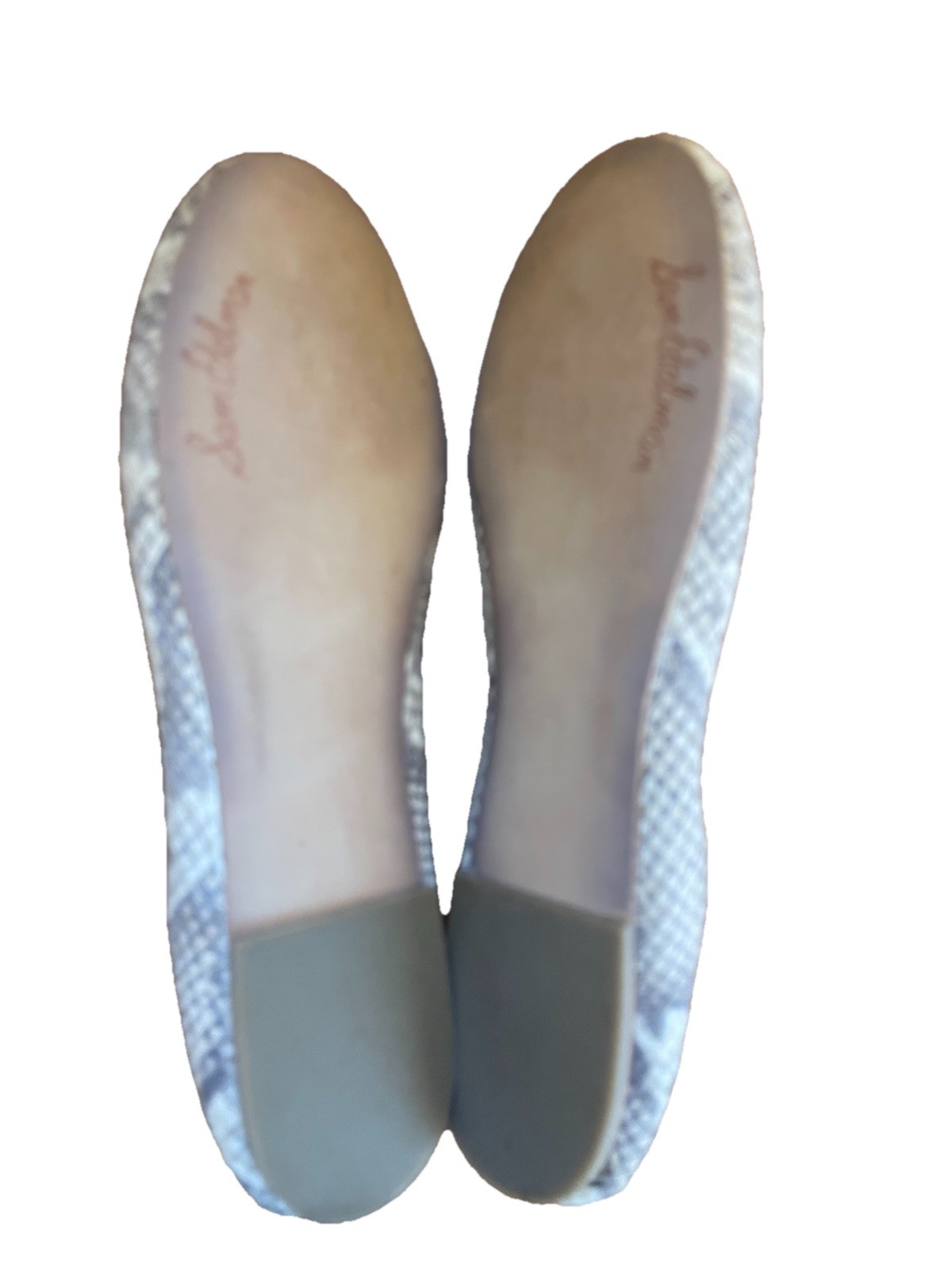 Sam Edelman Women’s NEW Felicia Snakeskin Ballet Flats US 12M Suede Neutral