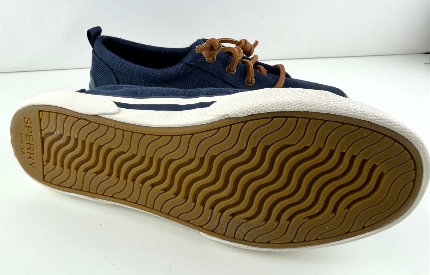 Sperry Navy Seacycled Pier Wave NAVY USA 6.5 UK 4 STS88567 WOMENS NEW IN BOX