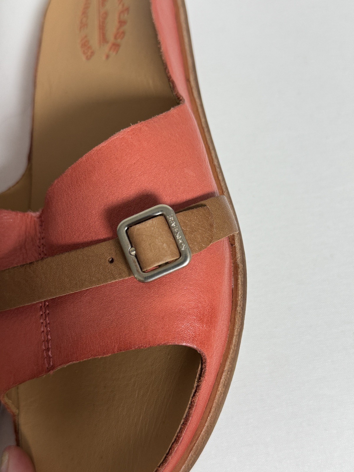 Women’s Kork-Ease Downey Salmon Pink Leather Slide Sandals Sz 9 M