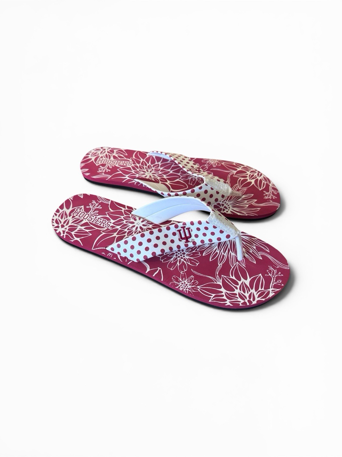 Indiana Hoosiers Women’s Flip Flop Sandals Size M 11/12 NEW
