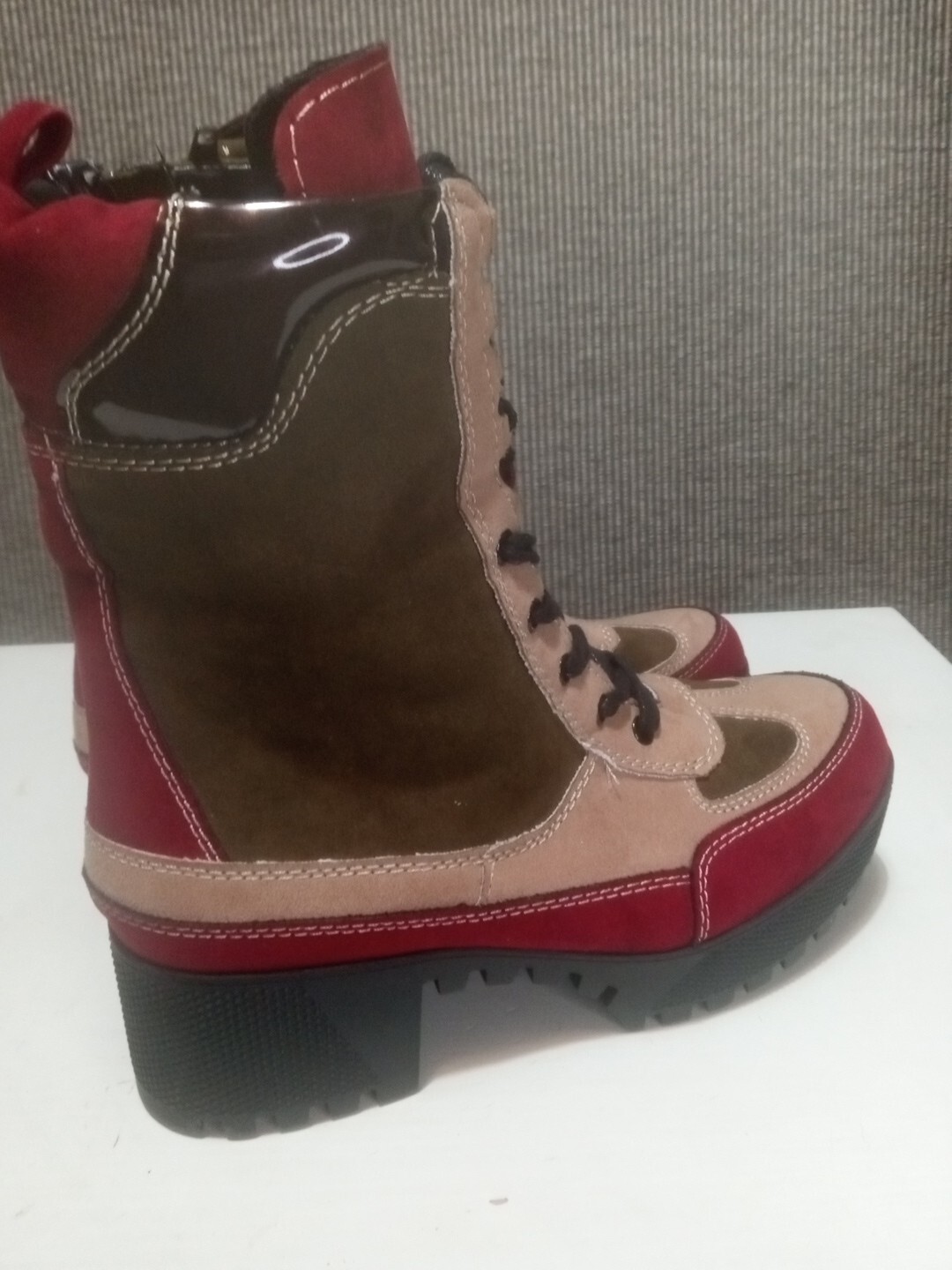 Rouge Boot 2.5 In Super Sexy Side Zip Front Lace Women’s sz 6.5