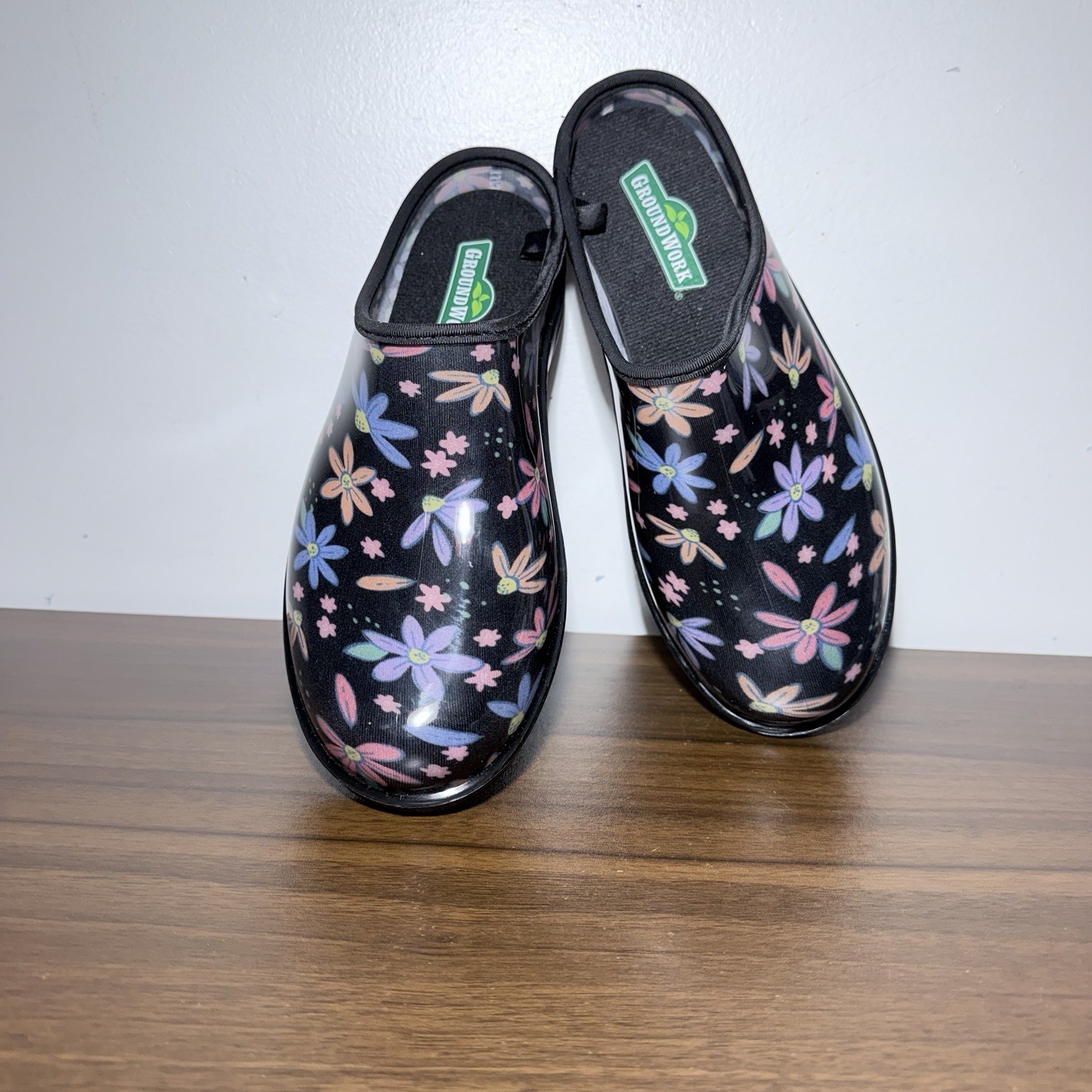 NWT GroundWork Waterproof Garden Clog Women’s Sz 8M Garden Shoe Floral Print