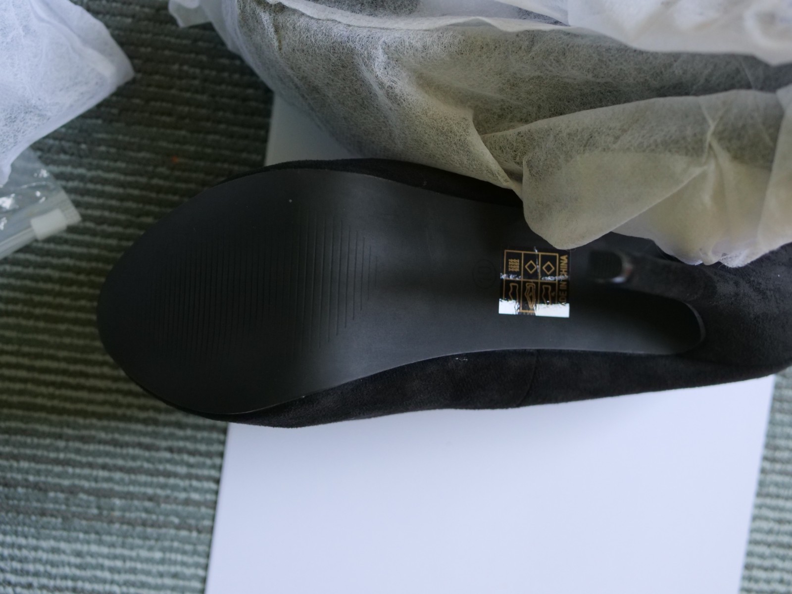 Matte Suede Stiletto Heels (Full Black)- New/Unworn (Clean)