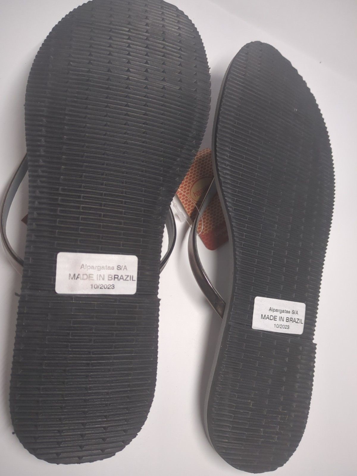 NEW Havaianas Flip Flops Sandals 41-42 Gray Steel Metallic Graphite Women 11 $42