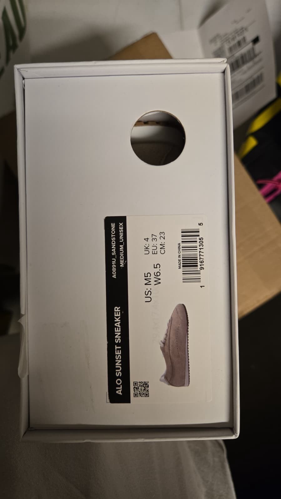 ALO Sunset Sneaker – NEW With Box – W 6.5 – Sandstone/White