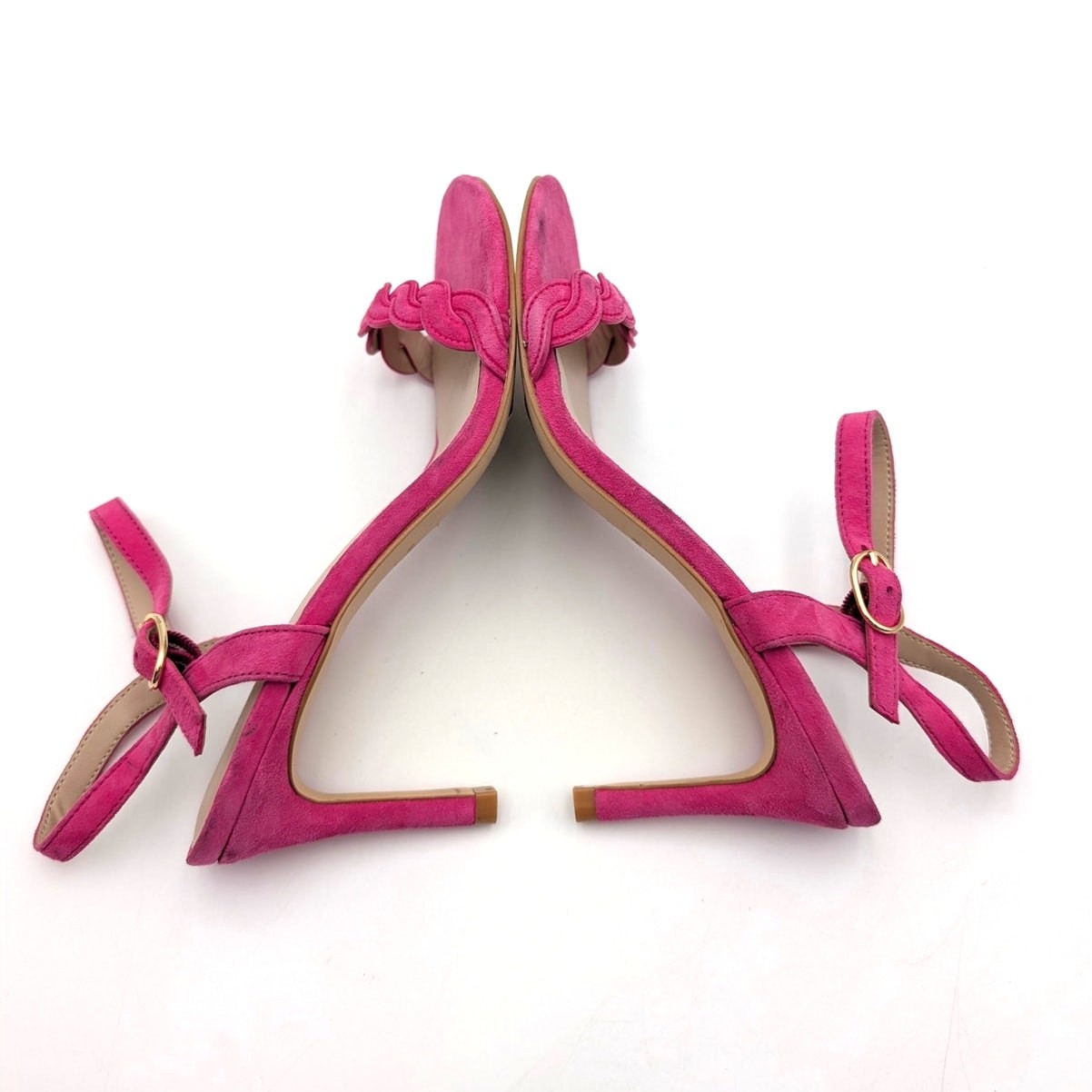 Stuart Weitzman Dancer Twistie Suede Sandal Women’s Pink Size US5 EU35