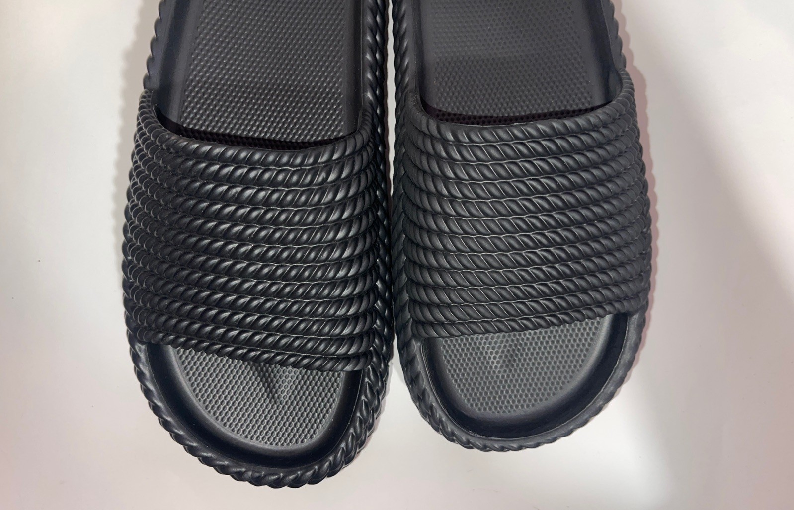 MIA BLK EVA Mismatch Slides Women Left 7 Right 8 Black Sandals House Shoes