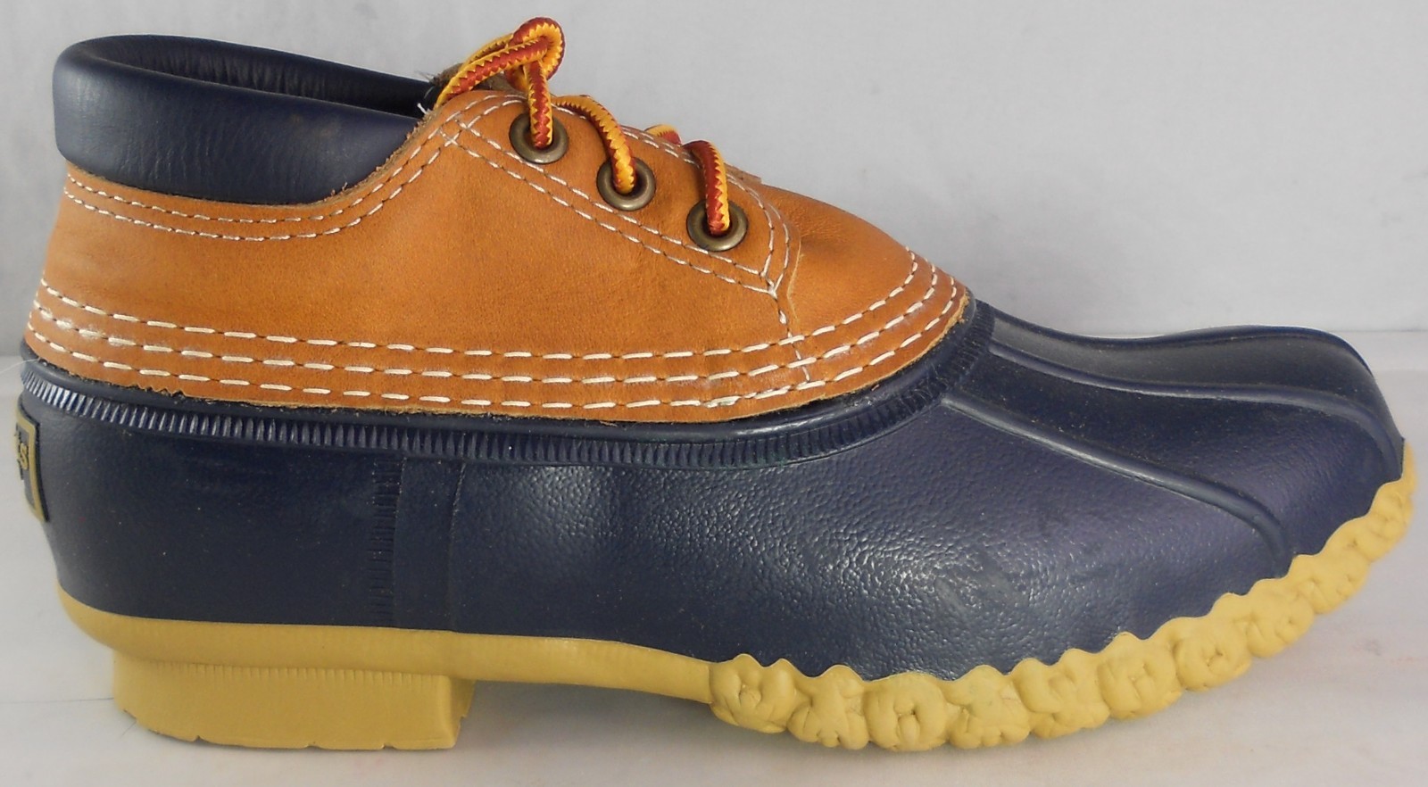 LL Bean Boots Women’s 6 M Brown Low Rubber Moc Leather Duck Shoes Made in USA