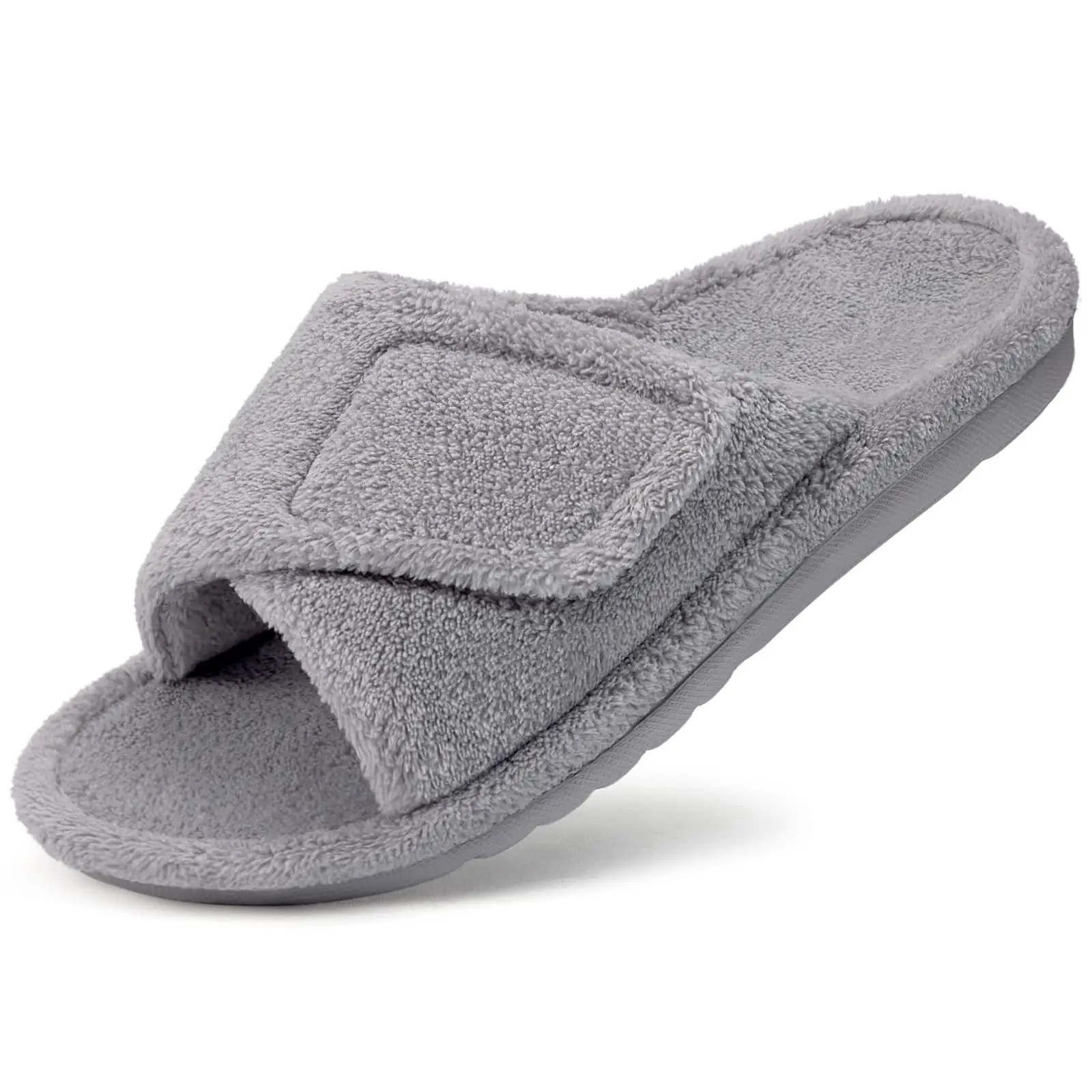 Women’s Adjustable Orthopedic Slippers Fluffy Open Toe Arch Support Sandals